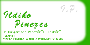 ildiko pinczes business card